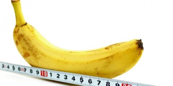 medindo un plátano en forma de pene e formas de aumentalo